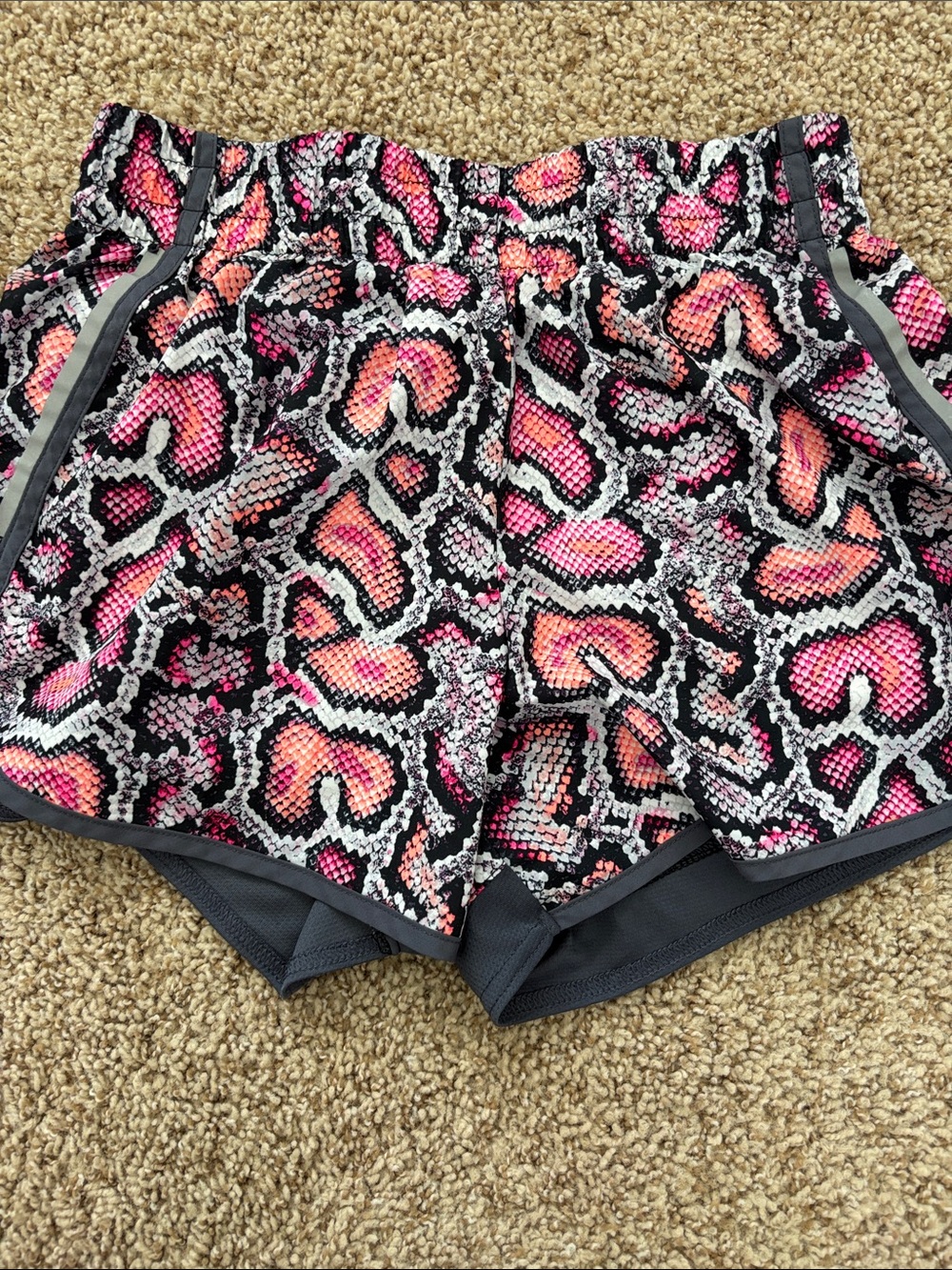 Athletic Works Women's Pink & Coral Leopard Print Athletic Shorts